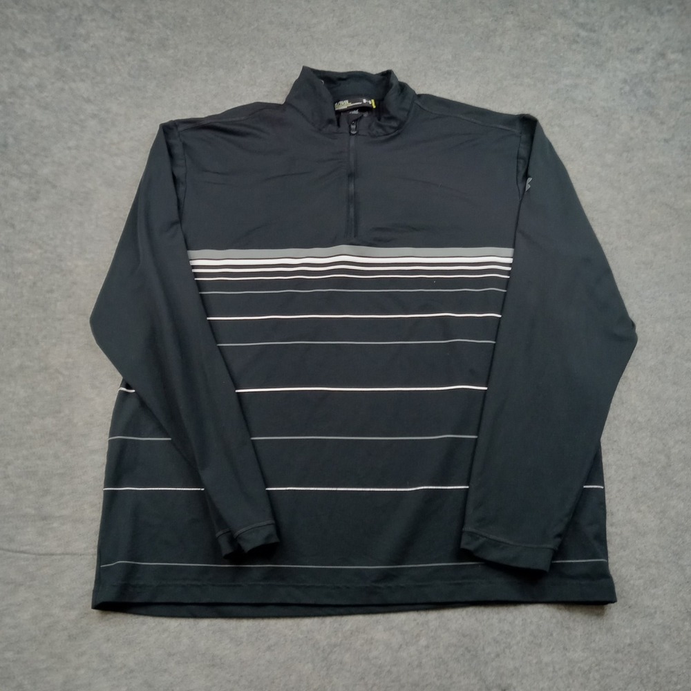 Under Armour Mens XL Black ColdGear 1/4 Zip Long Sleeve Pullover UM7187